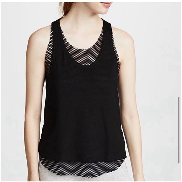 Koral Villa Mesh Racerback Tank Size Medium Black - Picture 1 of 14